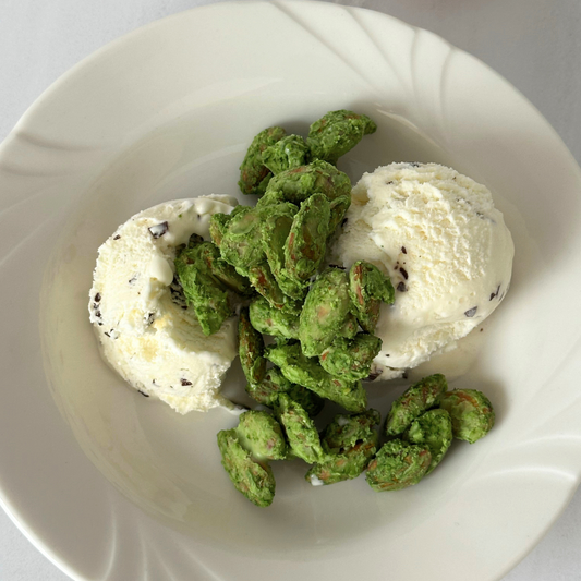 Matcha Dusted Chocolate Almonds