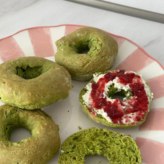Homemade Matcha Bagels