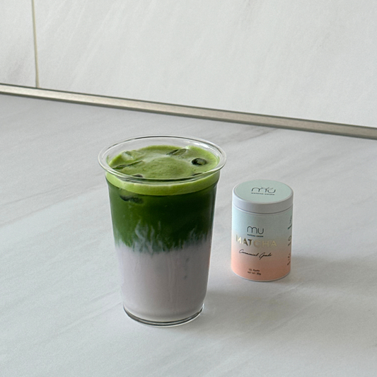 Hibiscus Coconut Matcha Latte