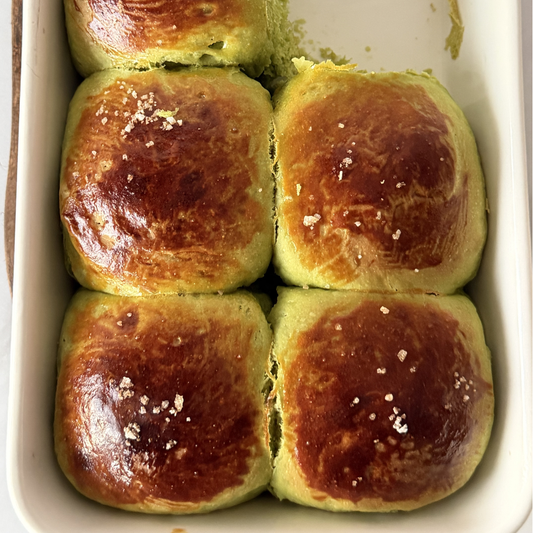 Fluffy Matcha Buttermilk Buns