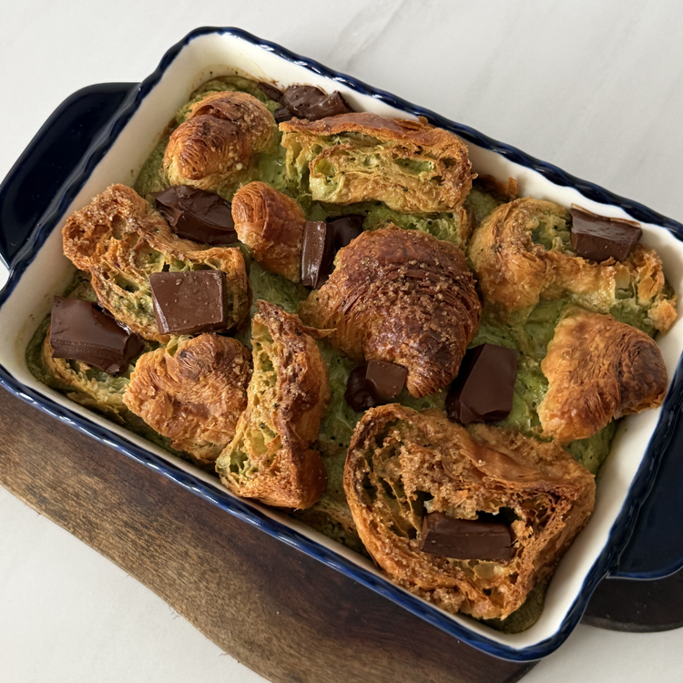 Matcha Croissant Pudding Recipe | Matcha Union
