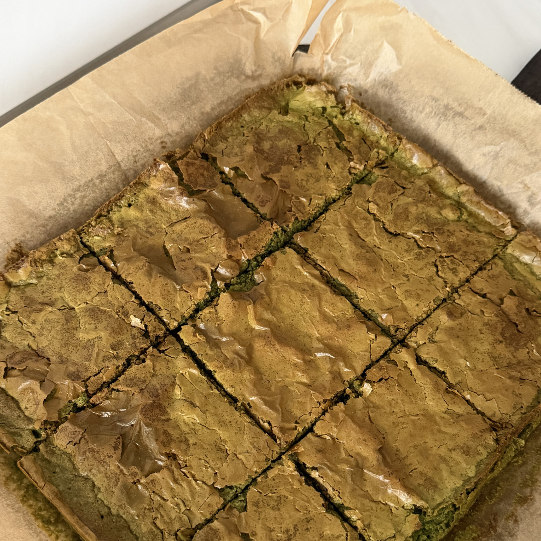 Triple-Layer Matcha Brownies
