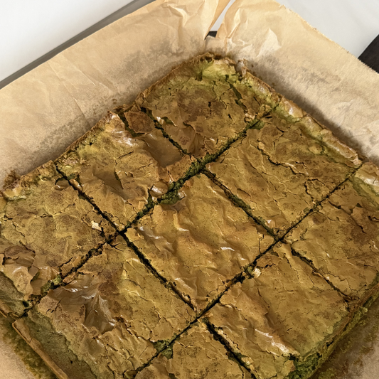 Triple-Layer Matcha Brownies
